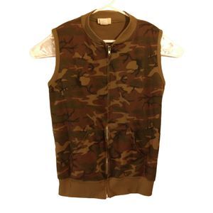 Fieldmaster camo full zip vest mens MT medium Tall vintage made in USA